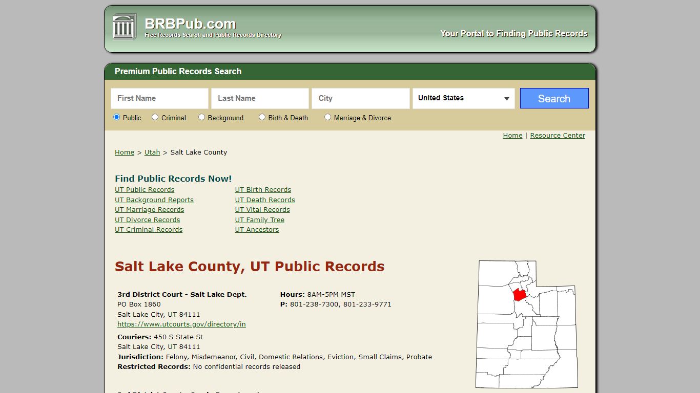 Salt Lake County Public Records | Search Utah Government Databases